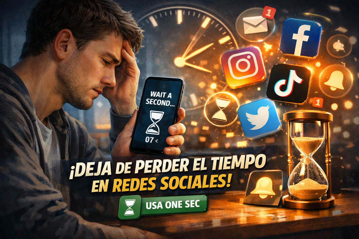 Usa la app "One-Sec" para dejar de perder el tiempo en redes sociales