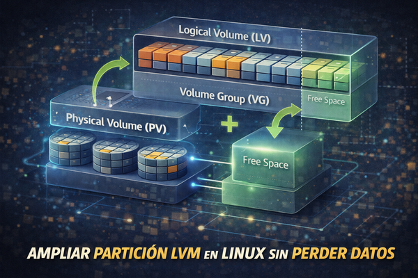 Ampliar partición + LVM en Linux sin perder datos